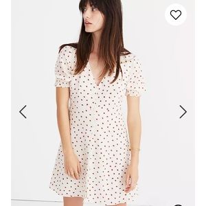 Madewell 100% silk strawberry dress